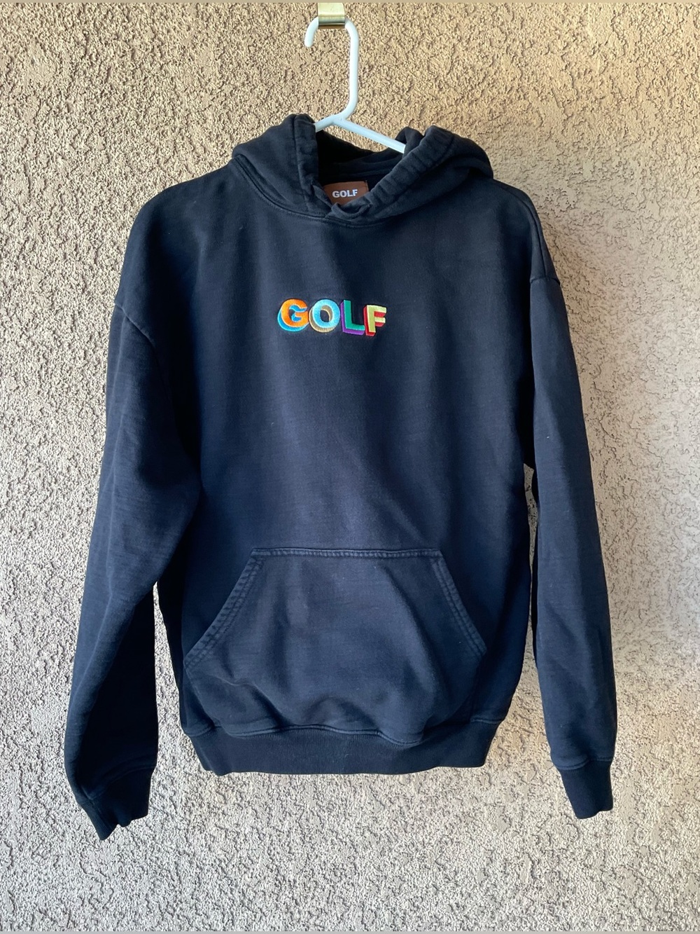 GOLF WANG Multi 3D Logo Black Hoodie Sweatshirt Sweater Men’s M Pullover